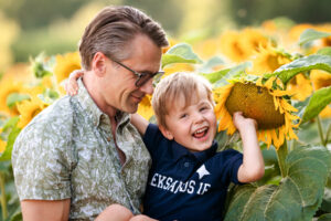 Fotoshooting mit Sonnenblumen