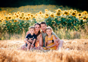 Fotoshooting mit Sonnenblumen