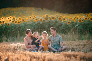 Fotoshooting mit Sonnenblumen